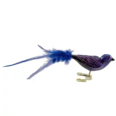 Old World Christmas 1.5 Inch Purple Martin Christmas Tree Ornament , Christmas Decor Ornament Clip On Bird