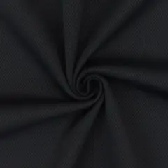 Cold Black Mini Wave Jacquard Stretch Double Knit Fabric By the Yard