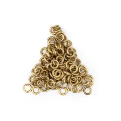 The Bead Chest Brass 4mm Round Open Jump Rings, Pack of 100