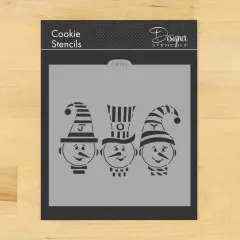 Joy Snowmen Cookie & Craft Stencil | CM183 by Designer Stencils | Cookie Decorating Tools |