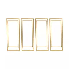 4X Gold Metal Flower Stand Balloon Stand 60cm for Wedding Stage Decoration