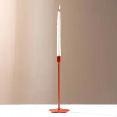 Floral Fusion Candle Holder, Red