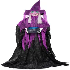 Halloween Decorations Standing Witch with Cauldron