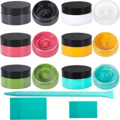 Chalk Paste Paint Kit - 6 Colors with 3 Squeegees