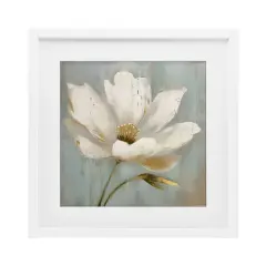 Stupell Industries Gold Brushed Flower Framed Print Under Glass, design by LSR Creative Studio