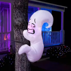 Halloween Inflatables Ghost Outdoor Decor, Blow Up Yard Decorations Hugging Tree