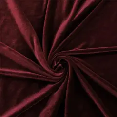 1 Yard Burgundy Stretch Velvet Fabric for Dresses Crafts Apparel Backdrops DIY 58"/60" Width