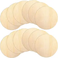 12 Pcs 6 Inch Wood Rounds for Crafts, Unfinished Natural Wood