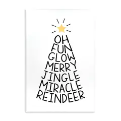 Stupell Industries Christmas Typography Tree Wall Plaque By Martina Pavlova