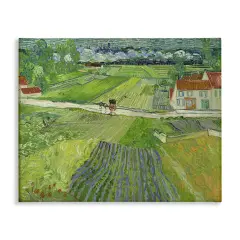Stupell Industries Van Gogh Carriage & Train Landscape Canvas Wall Art Design by one1000paintings