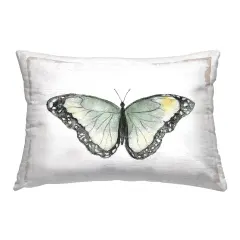 Simple Butterfly Visage Decorative Printed Throw Pillow Design by Janet Tava, 14 x 7 x 20