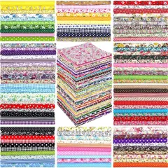 100 Pcs 10 x 10 Inches Cotton Fabric Bundle Squares for Quilting Sewing