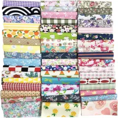 200 PCS Precut Cotton Fabric Bundles (10.2cm x 10.2cm)