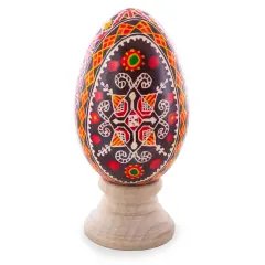 Geometrical Patterns Goose Real Blown Out Ukrainian Easter Egg