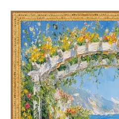 Contemporary Modern Slim Bright Gold Pebbled Texture Picture Frame 24x36 frame