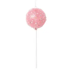 10" Pink Round Lollipop Ornament (Set of 3)