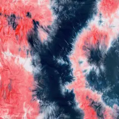 1 Yard Ultra Soft DTY Double Sided Brushed Knit Tie Dye Fabric Stretch Lightweight 58-60 Inch Width Coral