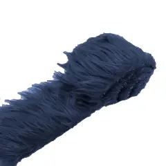 18" x 60" Size Shaggy Long Pile Faux Fur Strip Fabric for Costumes Crafts Trims Decor Projects Navy Blue