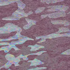 GI Jane Foil Printed EcoDelish Fabric Dusty Lilac/Iridesce