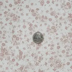 1 Yard Blush & Off White Rayon Crinkle Apparel Fabric Sheer & Flowing, 50/52" Width Off White Blush