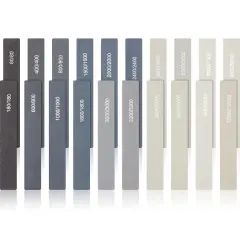 Honoson 20 Pcs Sanding Sticks for Plastic Models Polishing Sticks Assorted Metal and Wood Sanding Tools Accessory for Model Craft Amateur Beginner (Low Grits and High Grits,Classic Style)