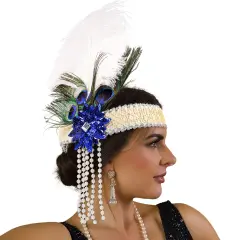 Roaring 20's Deluxe Costume Headband Beige