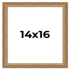 14x16 Museum-Quality Picture Frame with UV-Resistant Acrylic & Acid-Free Backing, Available in 4 Finishes - Gold, Silver, Bronze, and Black
