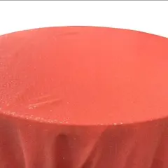 1 Yard Glitz Sequin Tablecloth 108 Inch Round Sparkling Polyester for Weddings and Events Coral