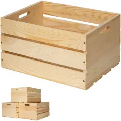 1 Piece Large Pine Wood Crates For Storage