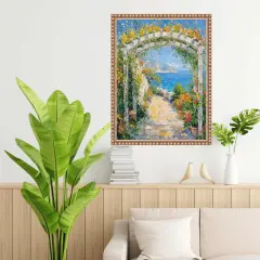 Slim Silver Leaf Beaded Picture Frame 30x40 frame