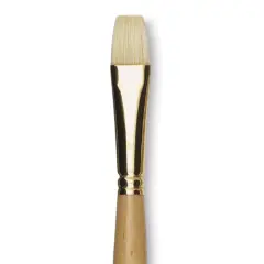Rapha&euml;l D'Artigny Interlocked White Bristle Brush - Bright, Long Handle, Size 18