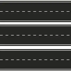 Black and White road roadway Edible Cake Topper