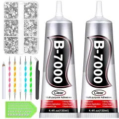 1365PCS Flatback Rhinestone with Glue and Precision Tip (Clear)