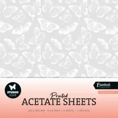 Studio Light Essentials Acetate Sheet 6/Pkg-Nr. 10, Background, Spring Meadow
