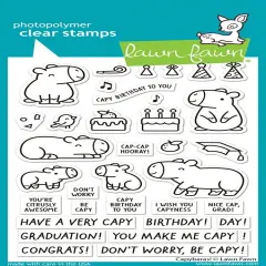 Lawn Fawn Clear Stamps 4"X6"-Capybaras!