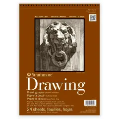 Strathmore 400 Series Drawing Pad 9"X12"-Wire Bound, 24 Sheets