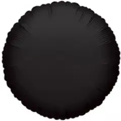 Black Round Mylar Balloon 18"