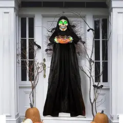 Halloween Hanging Animated Skeleton Ghost Decoration with Sound