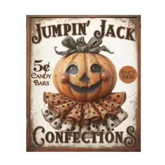 Vintage Halloween Jumpkin Jack Pumpkin Sign