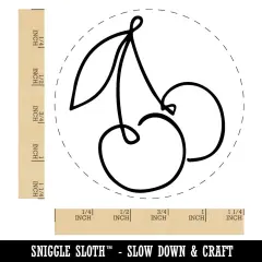 Contour Pair Juicy Cherry Fruit Rubber Stamp for Stamping Crafting Planners