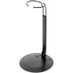 Plymor DSP-70B Black Adjustable Doll Stand, fits 12, 13, 14, 15, 16, and 17 inch Dolls or Action Figures, Waist is 2.25" - 2.75" wide, 6" - 8" around