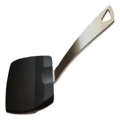 Norpro 18/10 Stainless Steel Heat-Resistant Flexible Nylon Head Mini Spatula Black