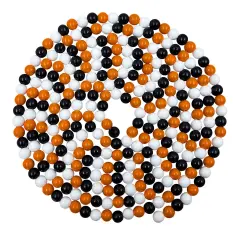 144&Prime; Multicolor Halloween Wood Bead Garland