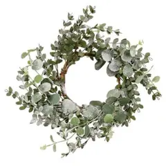 Snowy Eucalyptus Wreath 18"