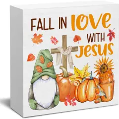 Jesus Decorations Farmhouse Home Table Desk Decor (5 x 5 Inches)