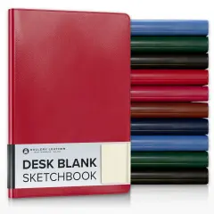 Gallery Leather Blank/Sketch Journal - 192 Pages, Softcover, For Drawing, Sketching, Writing, Work & Travel - 8 x 5.5 Camden Red