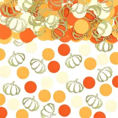 100PCS Pumpkin Confetti Little Pumpkin Baby Shower Confetti Thanksgiving Pumpkin Table Confetti for Little Pumpkin Baby Shower Birthday Table Decorations