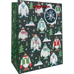 Pack/6: Yeti for the Holidays Gift Bag - 10 x 5 x 12-1/2"