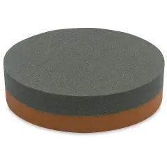 Double-Sided India Sharpening Stone -Medium/Fine Grit, 4" Diameter x 1",