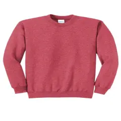 Port & Company&reg; Core Fleece Crewneck Sweatshirt Heather Red&nbsp;